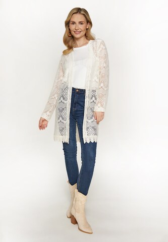 usha FESTIVAL Knit cardigan 'Fashion Look' in White