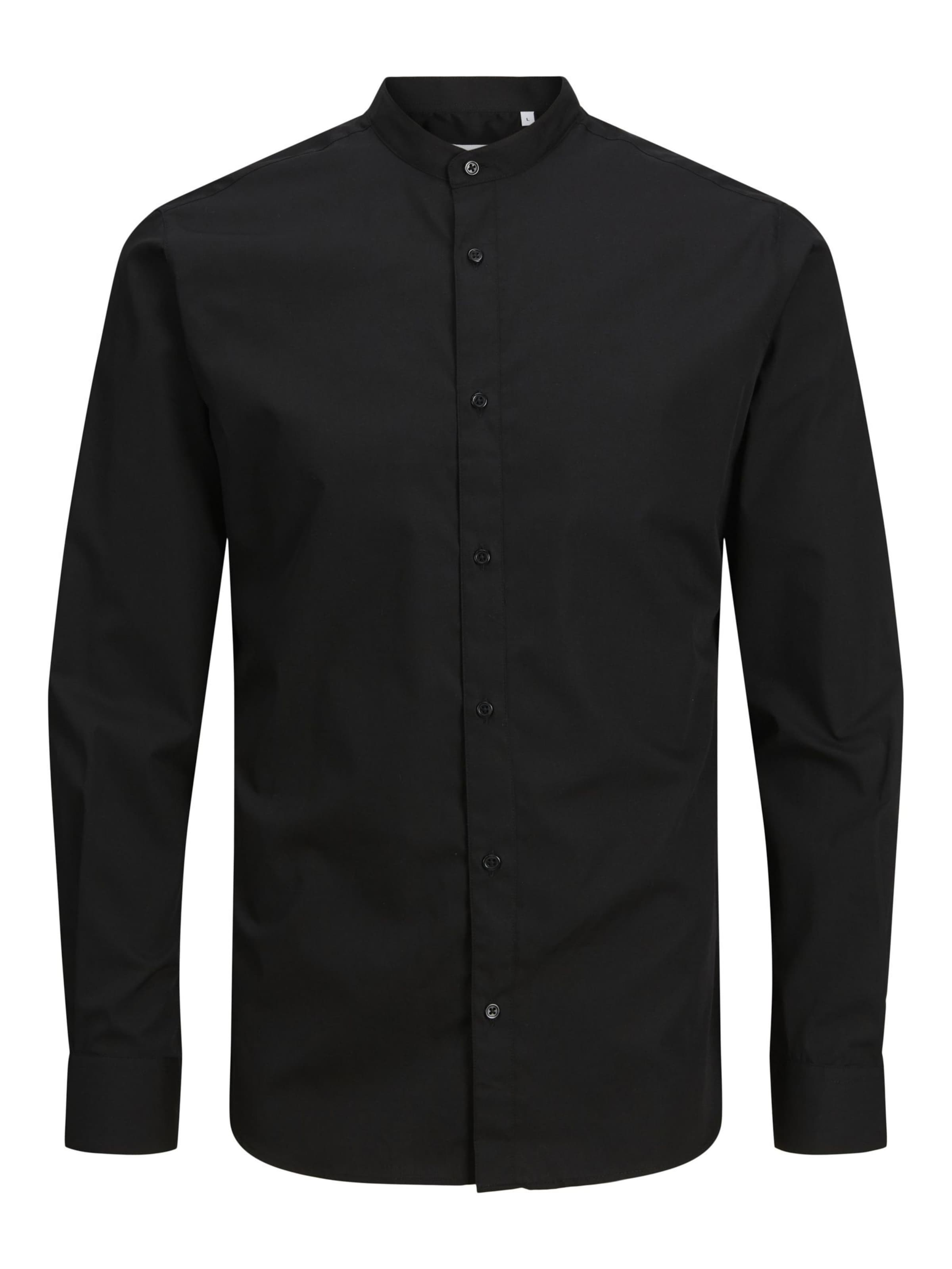 Jack & Jones Plus Slim Fit Hemd 'JJJoe' in Schwarz: Vorderseite