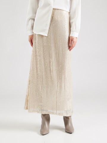 Jupe 'YASPALESA' YAS en beige : devant