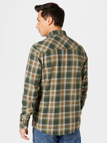 !Solid Comfort fit Button Up Shirt 'Terkil' in Green