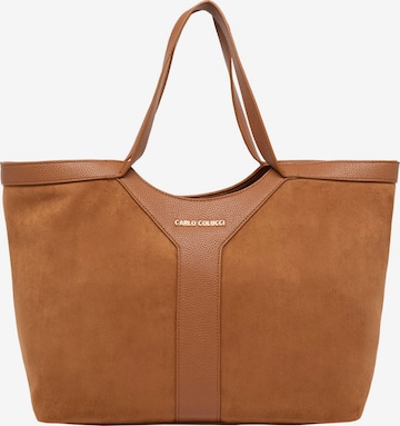 Carlo Colucci Shopper 'Festi' in Brons: voorkant