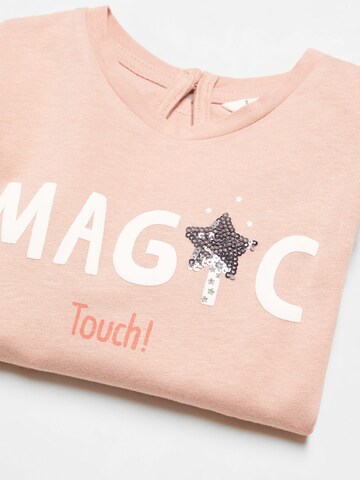 MANGO KIDS T-shirt 'HOLIDAY' i rosa
