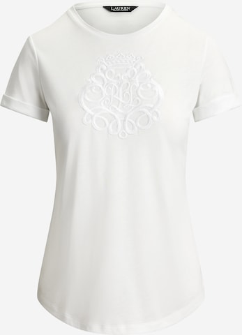 T-shirt Lauren Ralph Lauren en blanc : devant