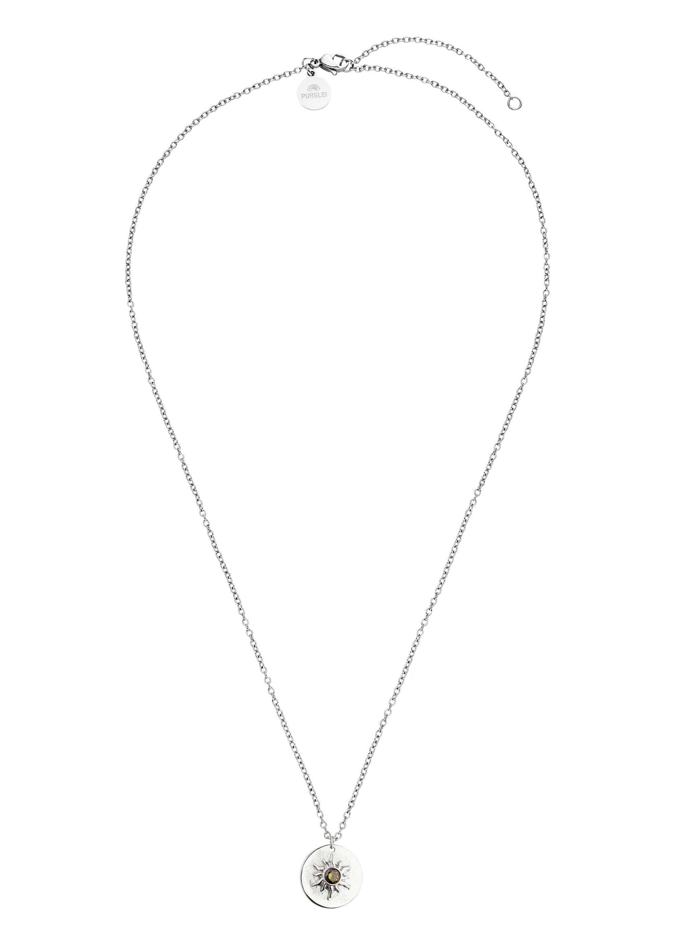 PURELEI Necklace 'Luana Coin' in 50 - 55cm in Silver, Item view