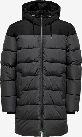 Only & Sons Wintermantel 'Melvin' in Schwarz: predná strana