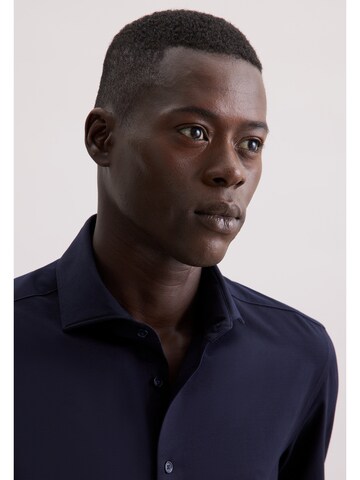 SEIDENSTICKER Slim Fit Businesshemd 'Schwarze Rose' in Blau