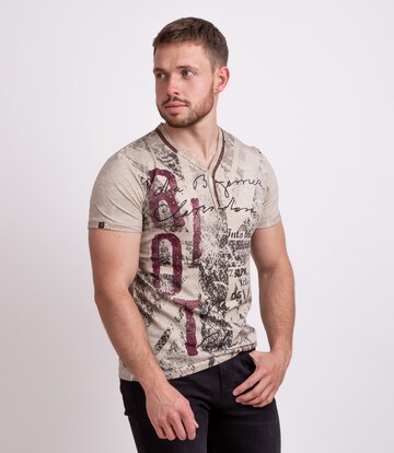 Key Largo T-Shirt 'Riot' in Beige: predná strana