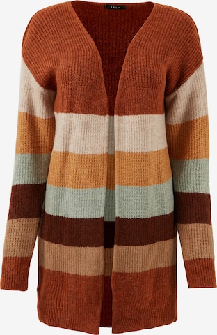 LELA Knit Cardigan 'Lela' in Brown: front