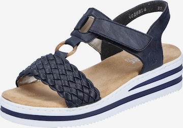 Rieker Sandalen met riem in Blauw: voorkant