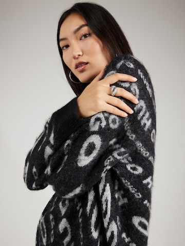 HUGO Oversized sweater 'Sidimmer' in Black