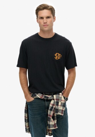 Superdry & Co Shirt 'The Merchant Store' in Zwart: voorkant