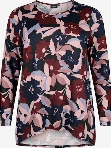 Zizzi Blouse 'Vlucca' in Zwart: voorkant