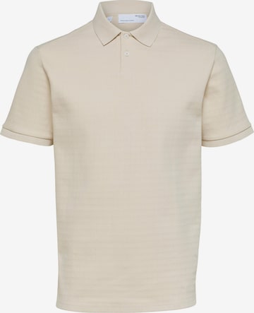 T-Shirt 'Walter' SELECTED HOMME en beige : devant