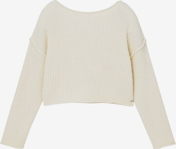 Pull-over Pull&Bear en beige : devant