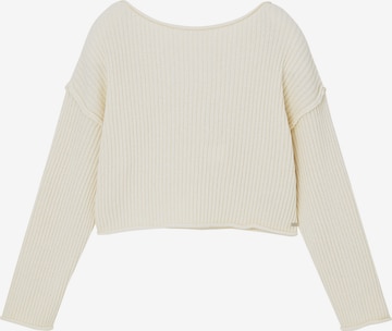 Pull&Bear Sweter w kolorze beżowy: przód