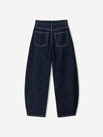Bershka Baggy Džíny – modrá