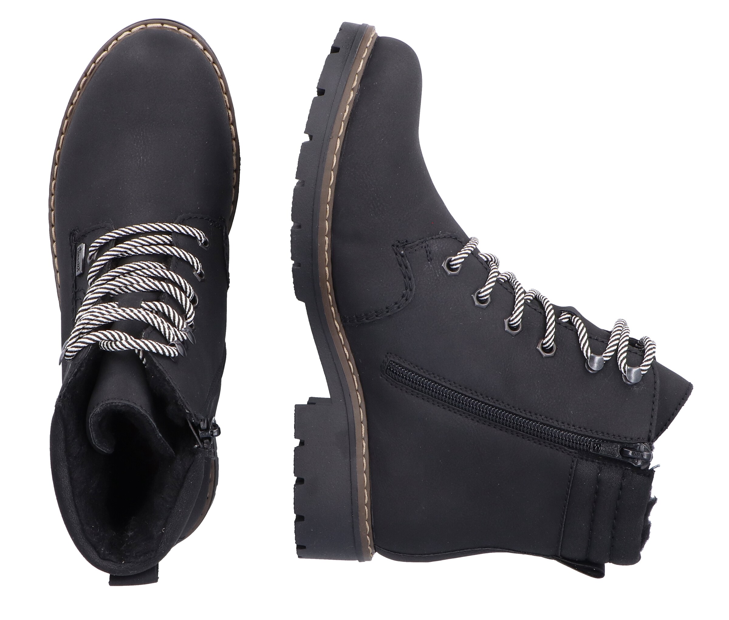 Rieker Gležnarji z vezalkami | črna barva