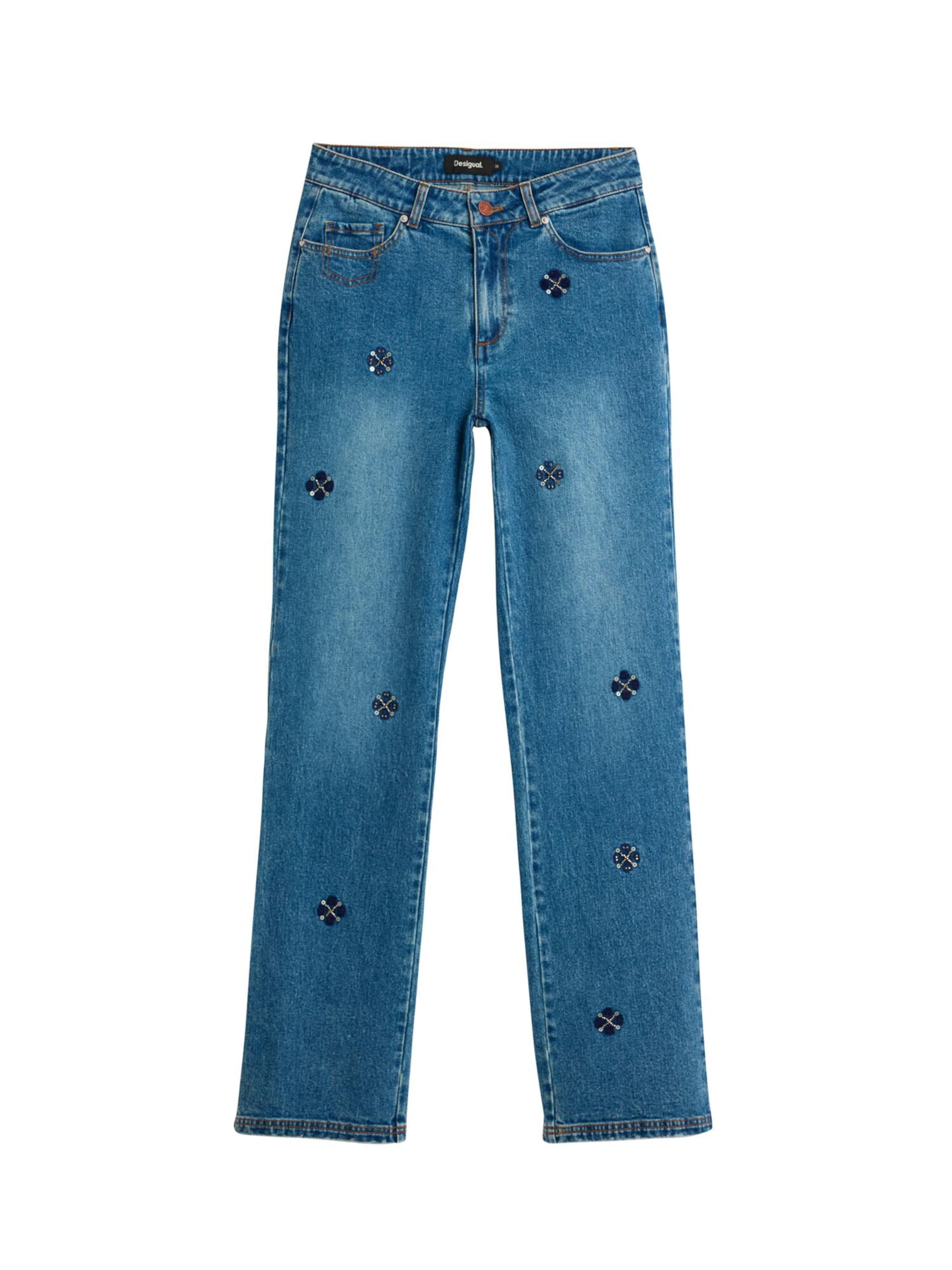 Coupe slim Jean Desigual en bleu : devant