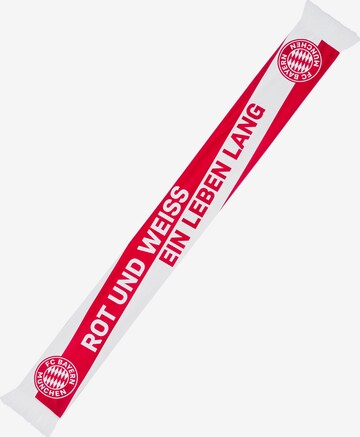 FC BAYERN MÜNCHEN Sports Scarf 'FC Bayern München Rot & Weiß' in Red