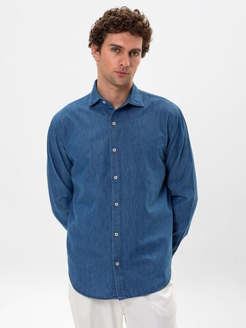 Antioch Regular fit Srajca | modra barva: sprednja stran