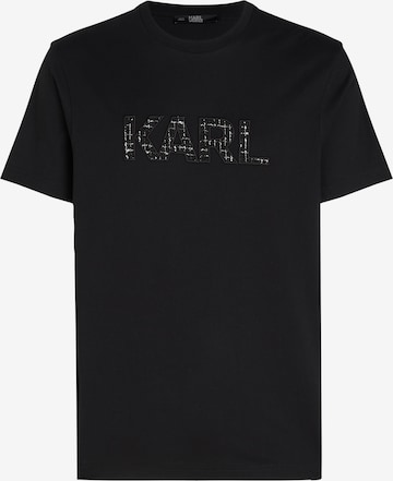 T-Shirt 'Bouclé' Karl Lagerfeld en noir : devant