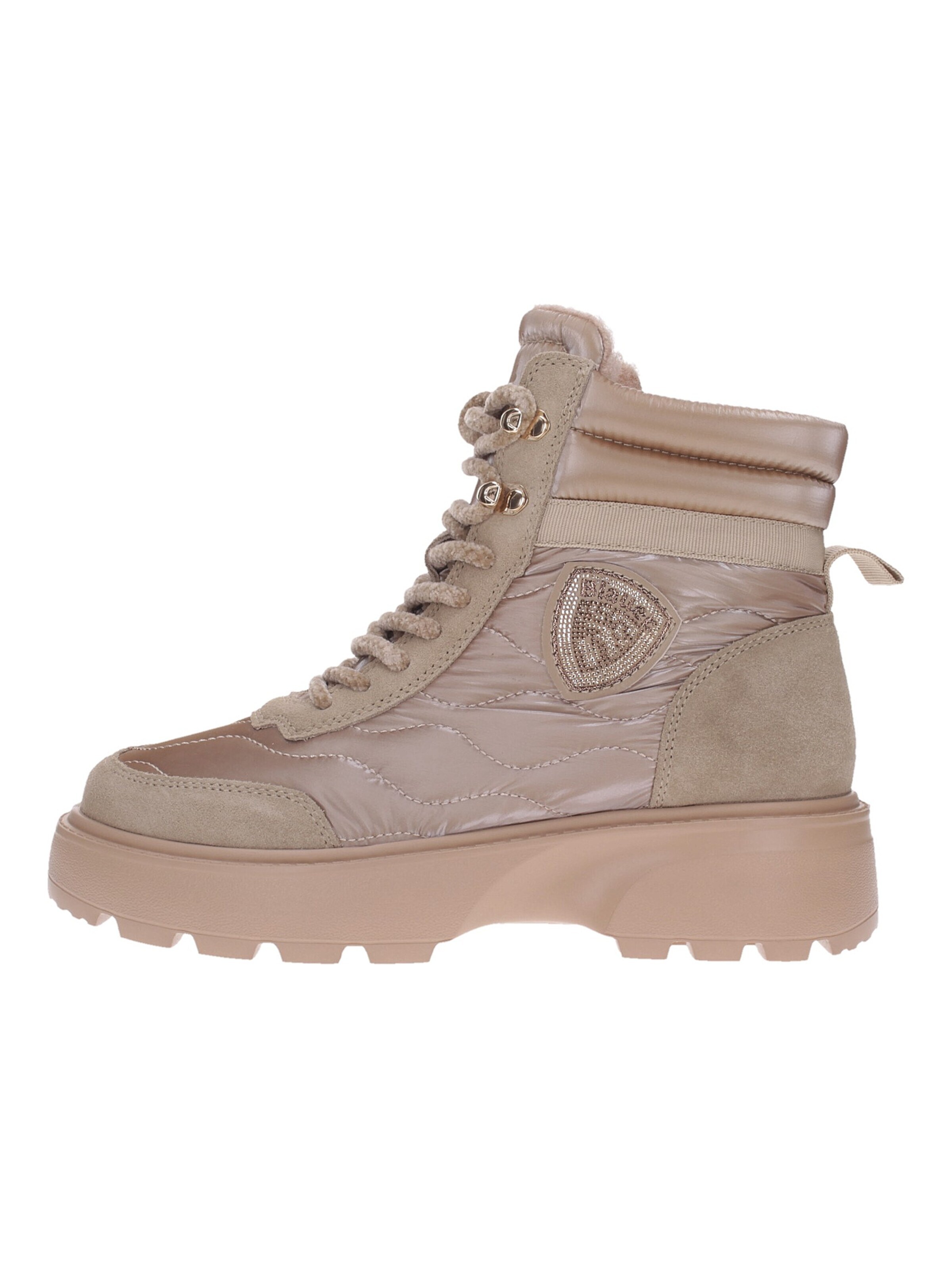 Stivaletto stringato 'Blanca03' di Blauer.USA in beige: frontale