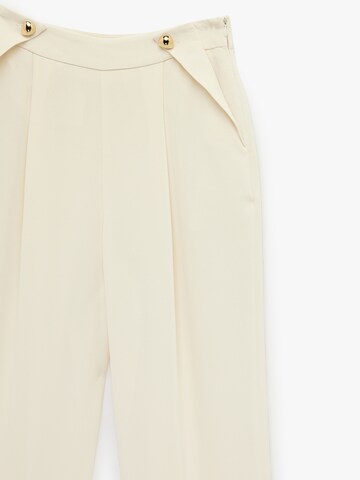 Koton Tapered Pleat-front trousers in Beige