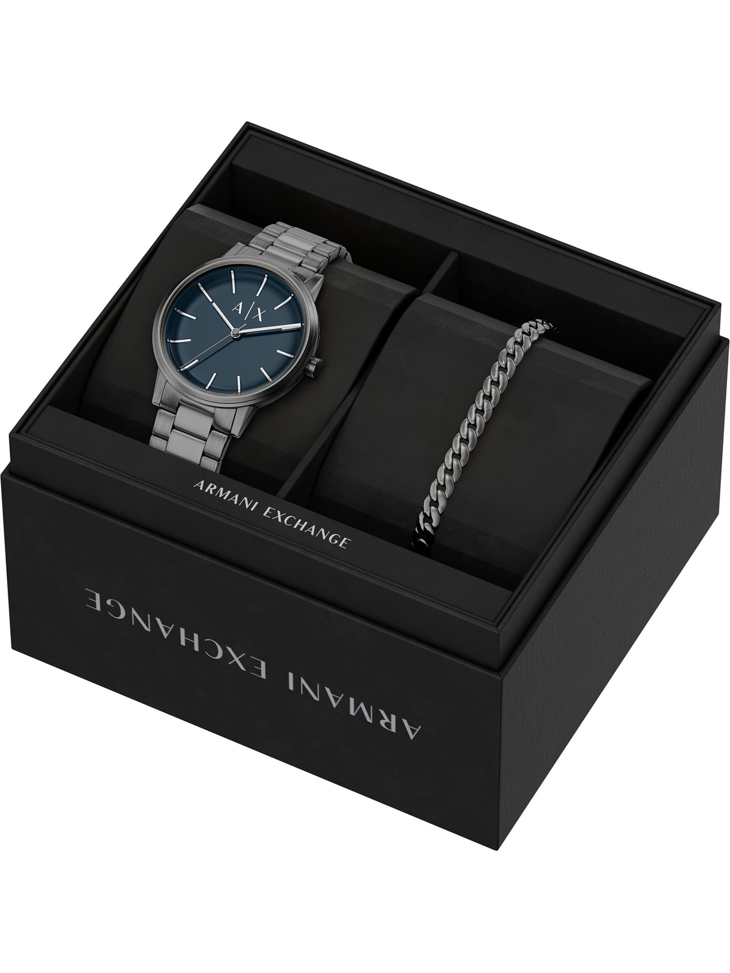 ARMANI EXCHANGE Schmuckset in Grau