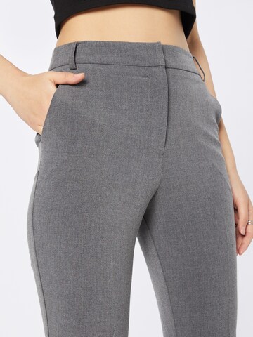 Warehouse Slim fit Trousers with creases in Grey