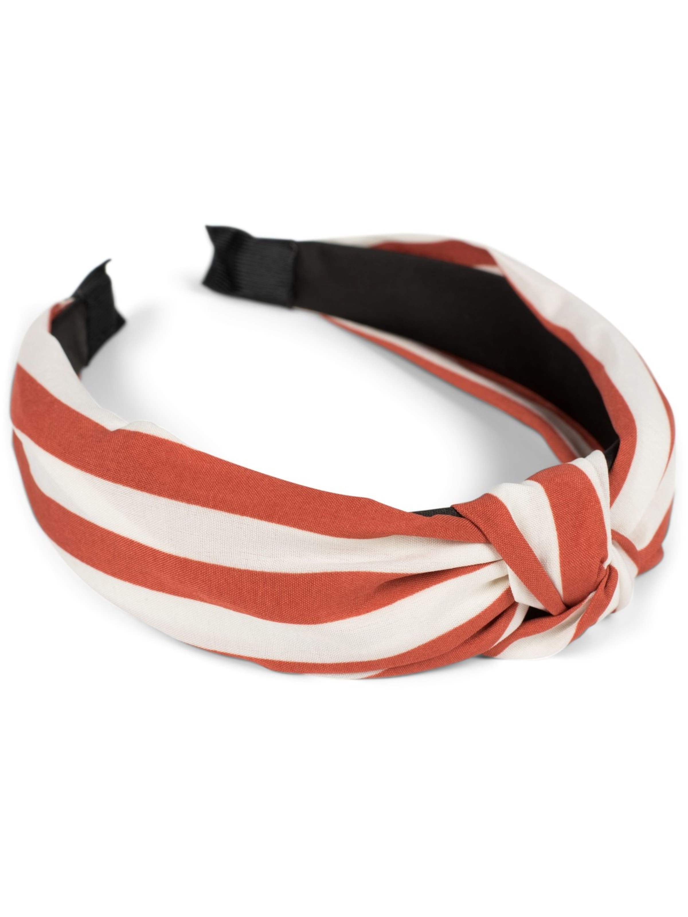 styleBREAKER Haarschmuck 'Haarreif mit Streifen Muster'‌‌‌‌‌‌‌ in Braun: Vorderseite