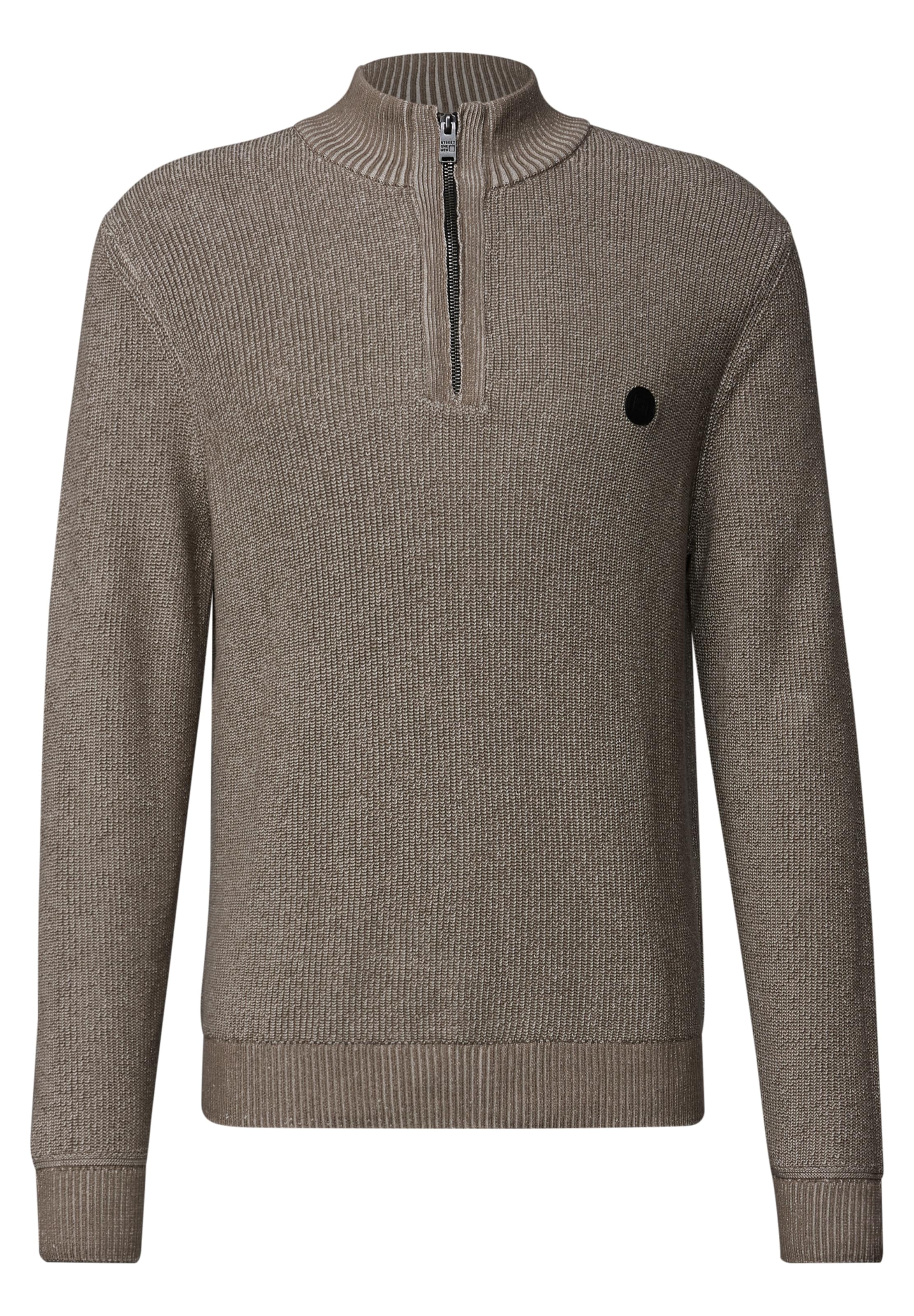 Street One MEN Pullover in Braun: Vorderseite