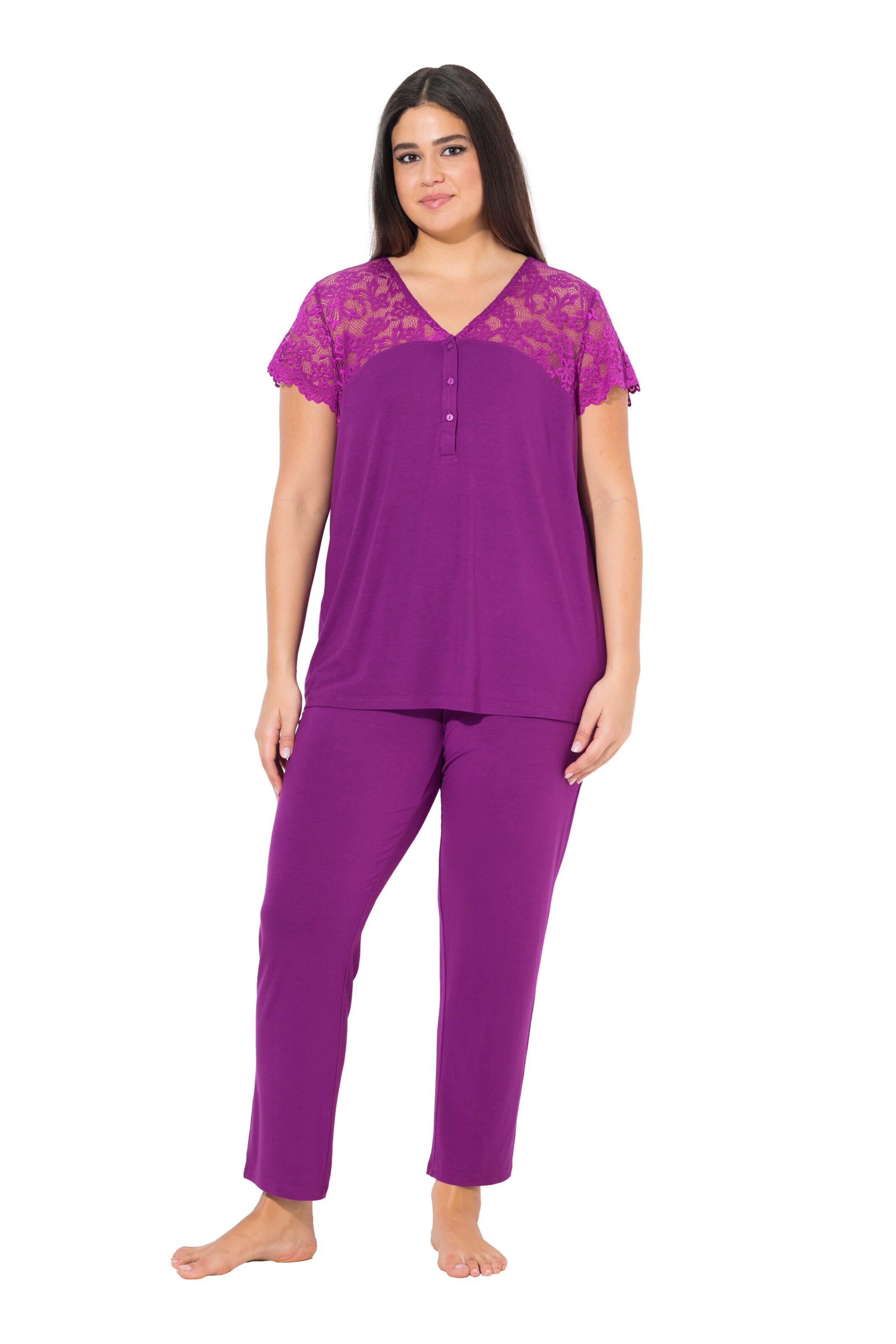 Ulla Popken Pyjama in Lila