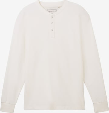 T-Shirt TOM TAILOR DENIM en blanc : devant