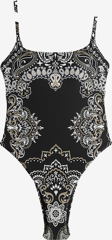 NextBustier Jednodijelni kupaći kostim - crna boja: prednji dio