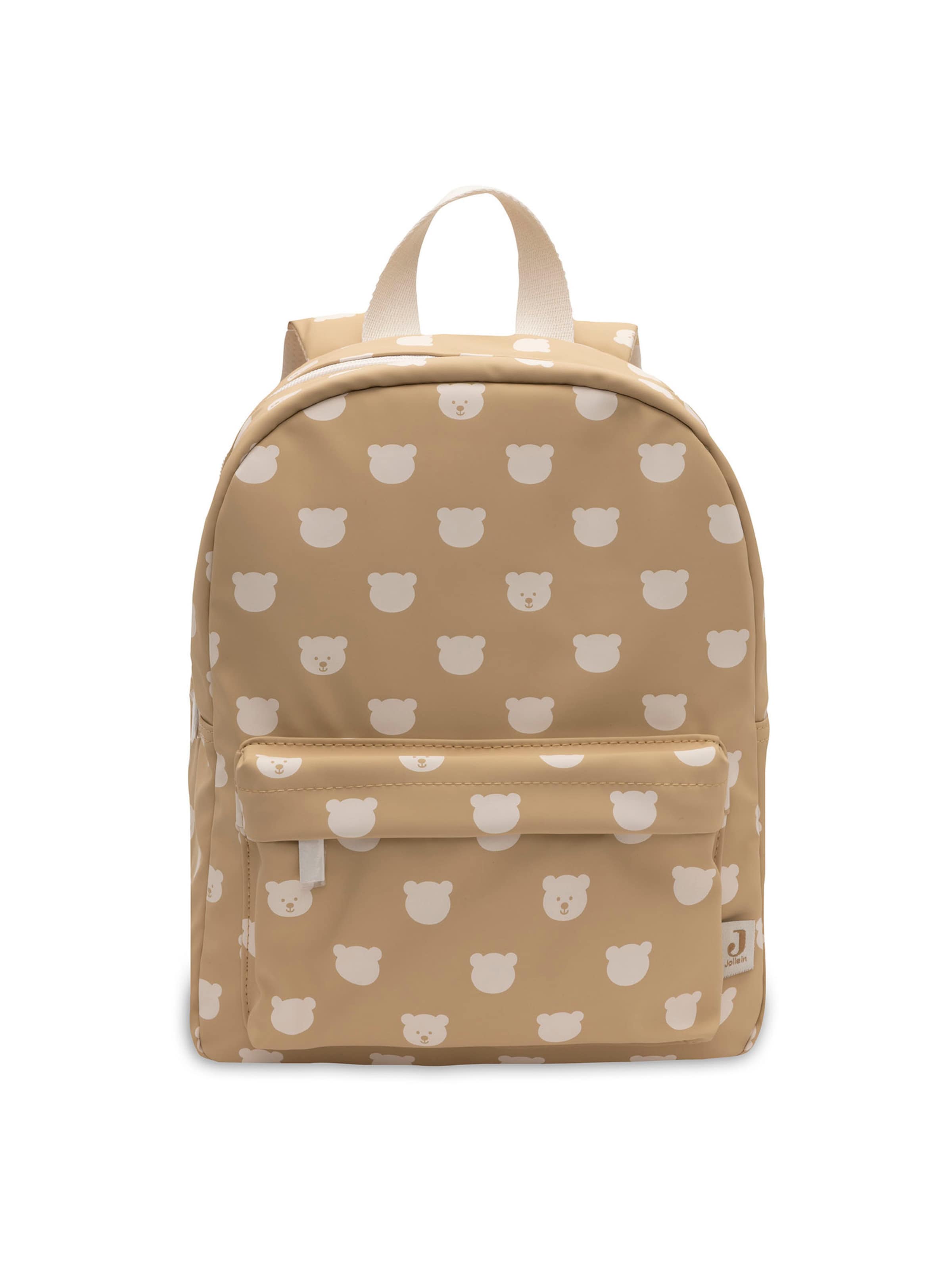 Jollein Backpack 'Teddy Bear' in Beige: front