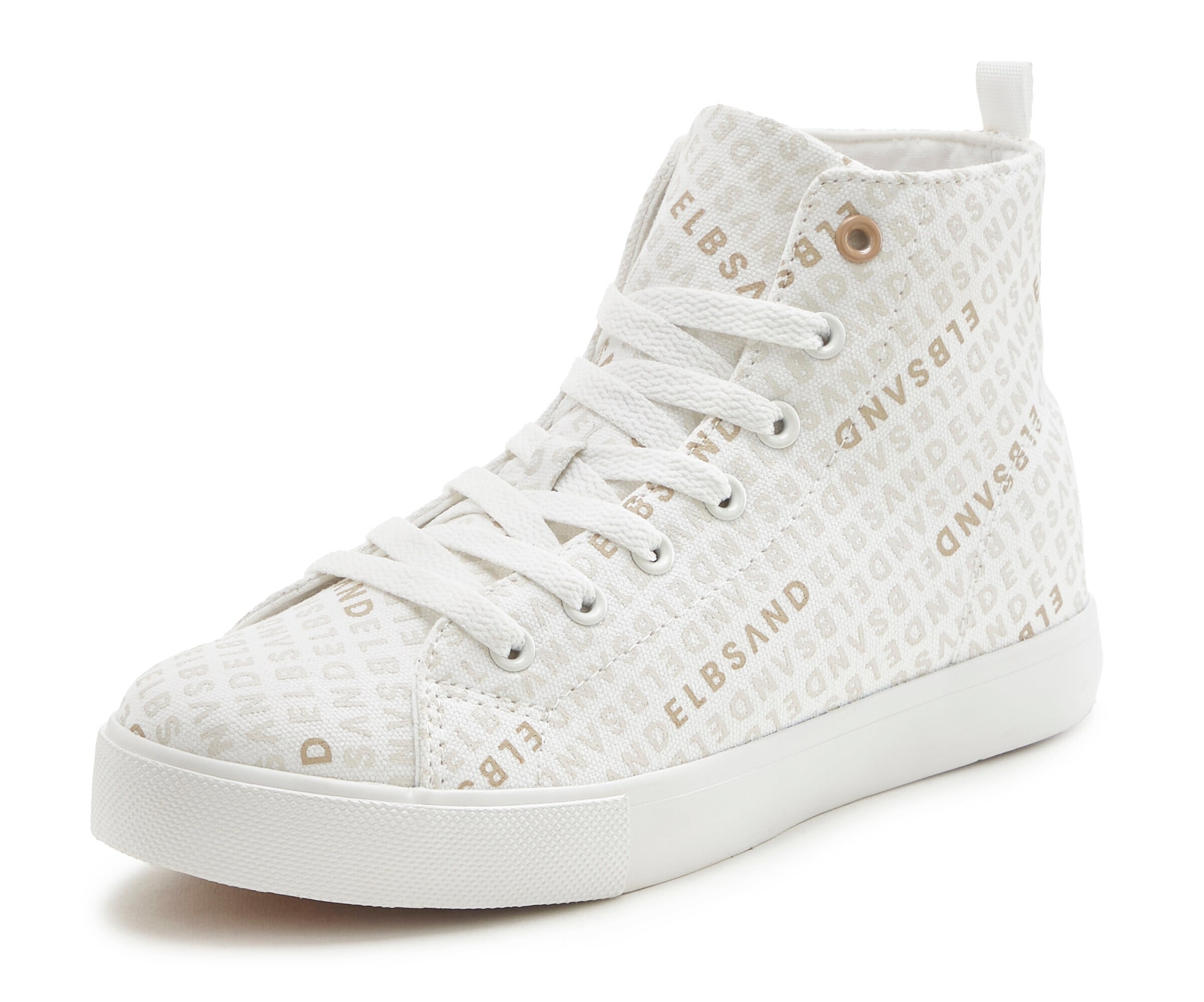 Elbsand High-Top Sneakers in White: front