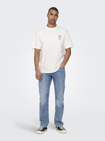 T-Shirt 'KACE' Only & Sons en blanc
