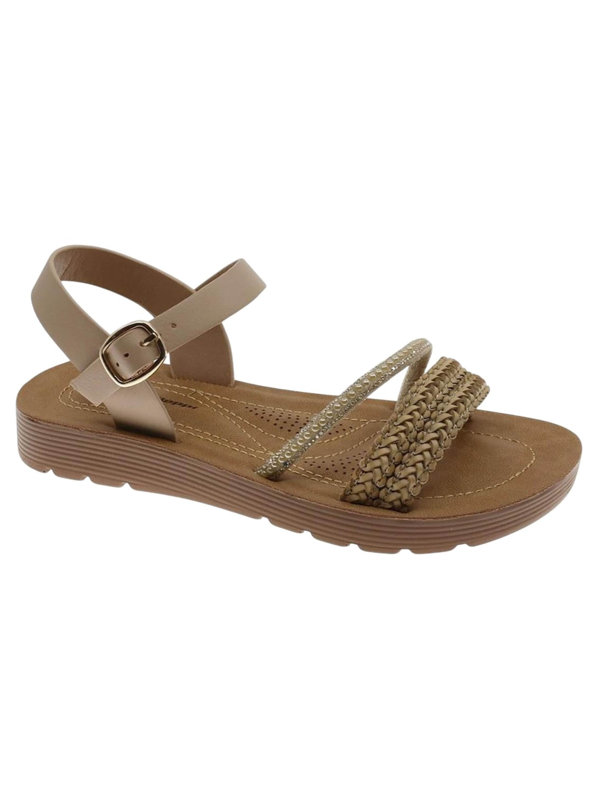 Beppi Sandals in Beige: front