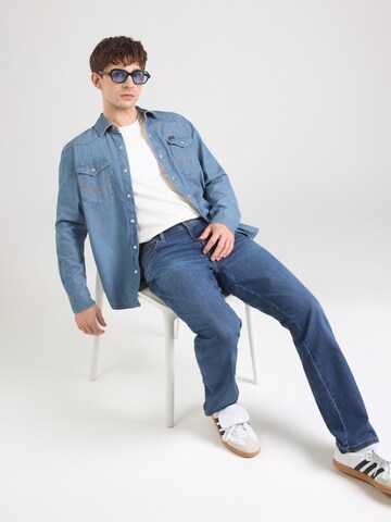 WRANGLER Regular fit Overhemd in Blauw