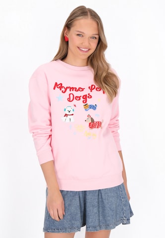 Sweat-shirt 'Pop' MYMO en rose : devant