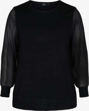 Zizzi Pullover 'Carrie' in Schwarz: predná strana