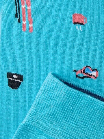 Von Jungfeld Socks 'Signature Icons' in Blue