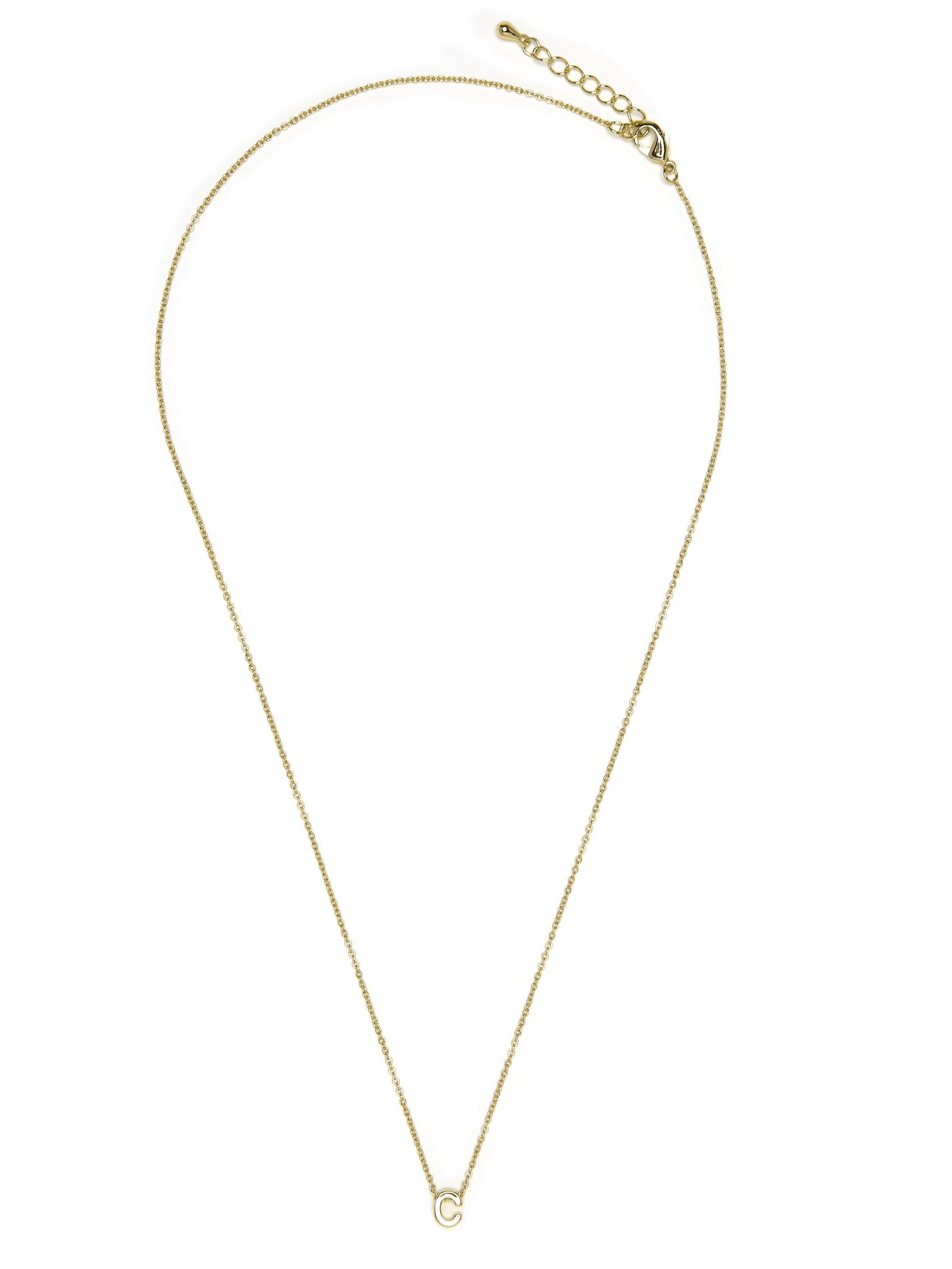 Luxenter Ketting 'Alphabet C' in Goud: voorkant