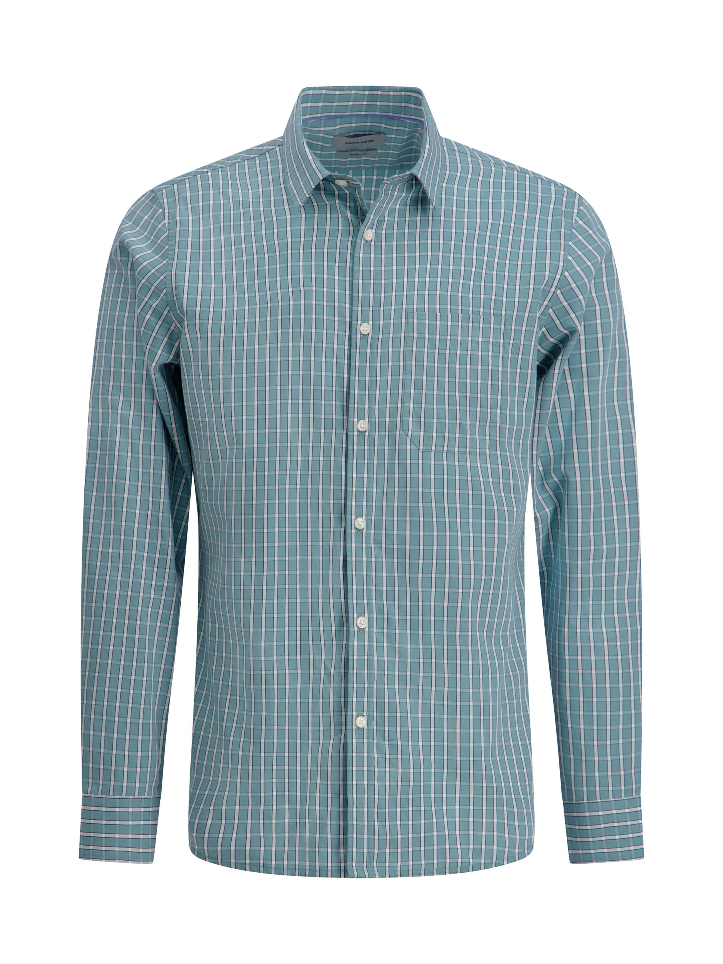 PIERRE CARDIN Regular fit Button Up Shirt in Blue: front