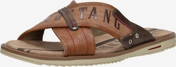 MUSTANG Slipper 'Open Teen' in Brown: front