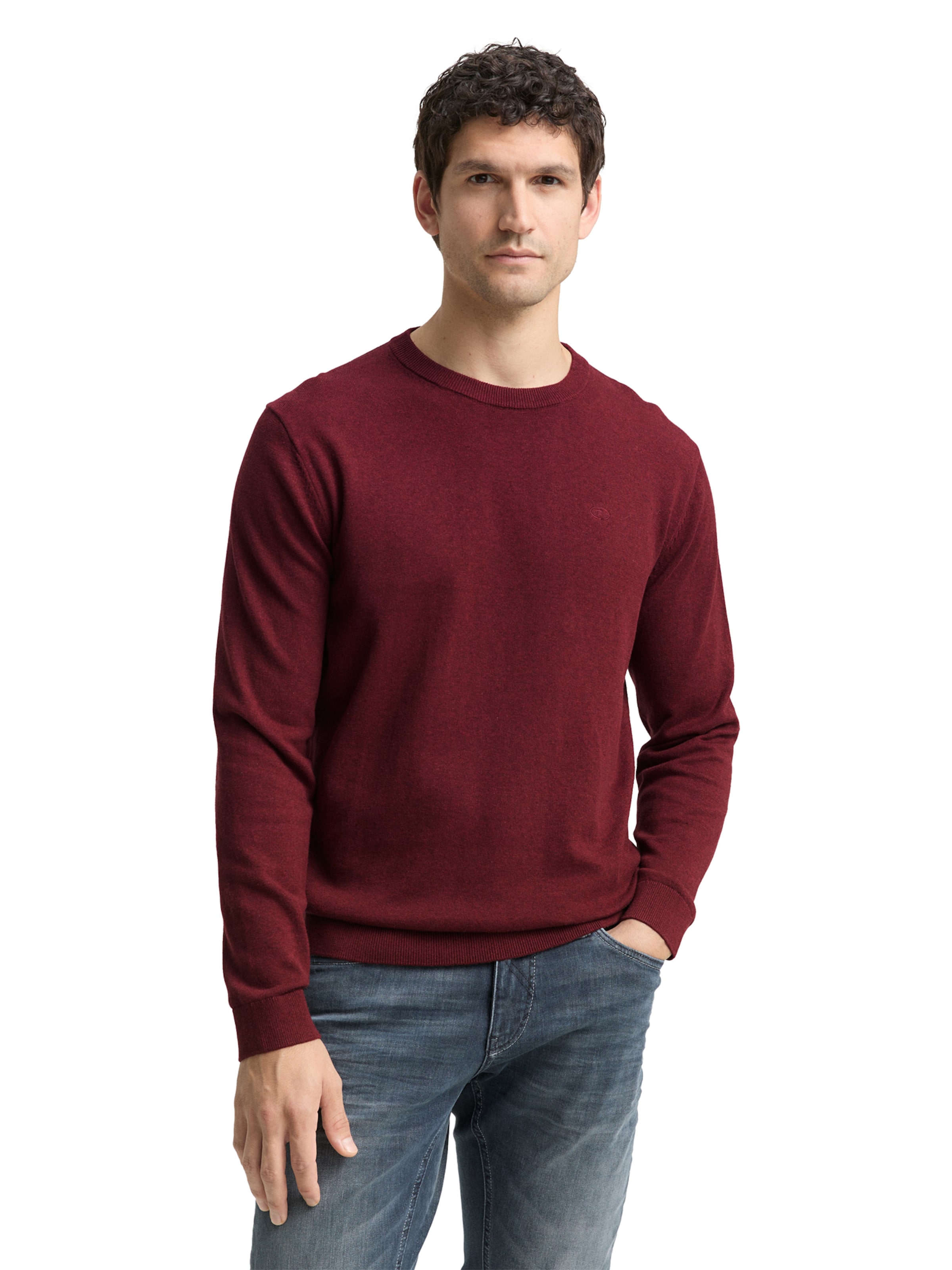 sarkans TOM TAILOR Džemperis: no priekšpuses