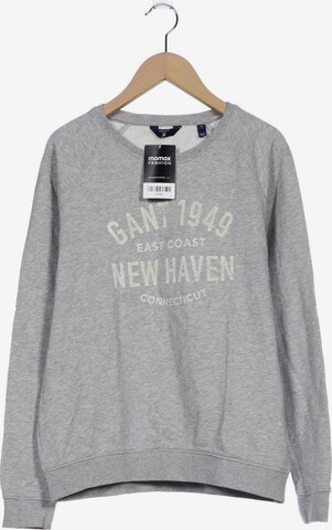 GANT Sweatshirt & Zip-Up Hoodie in M in Grey: front