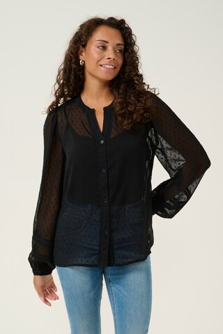 Cream Blouse 'CR Dotti' in Zwart: voorkant