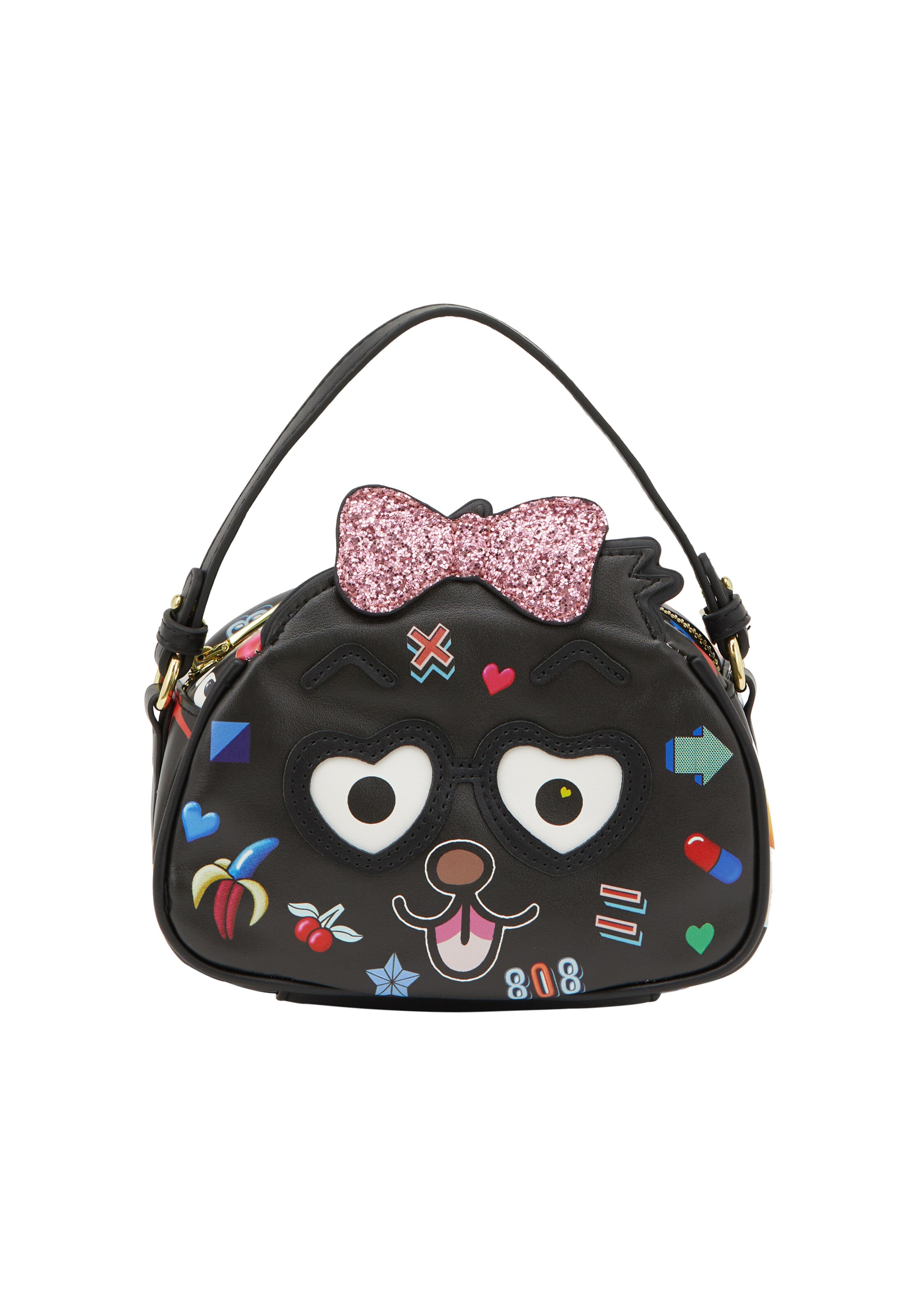 MYMO Handtas 'Pop Eyetheme' in Zwart: voorkant