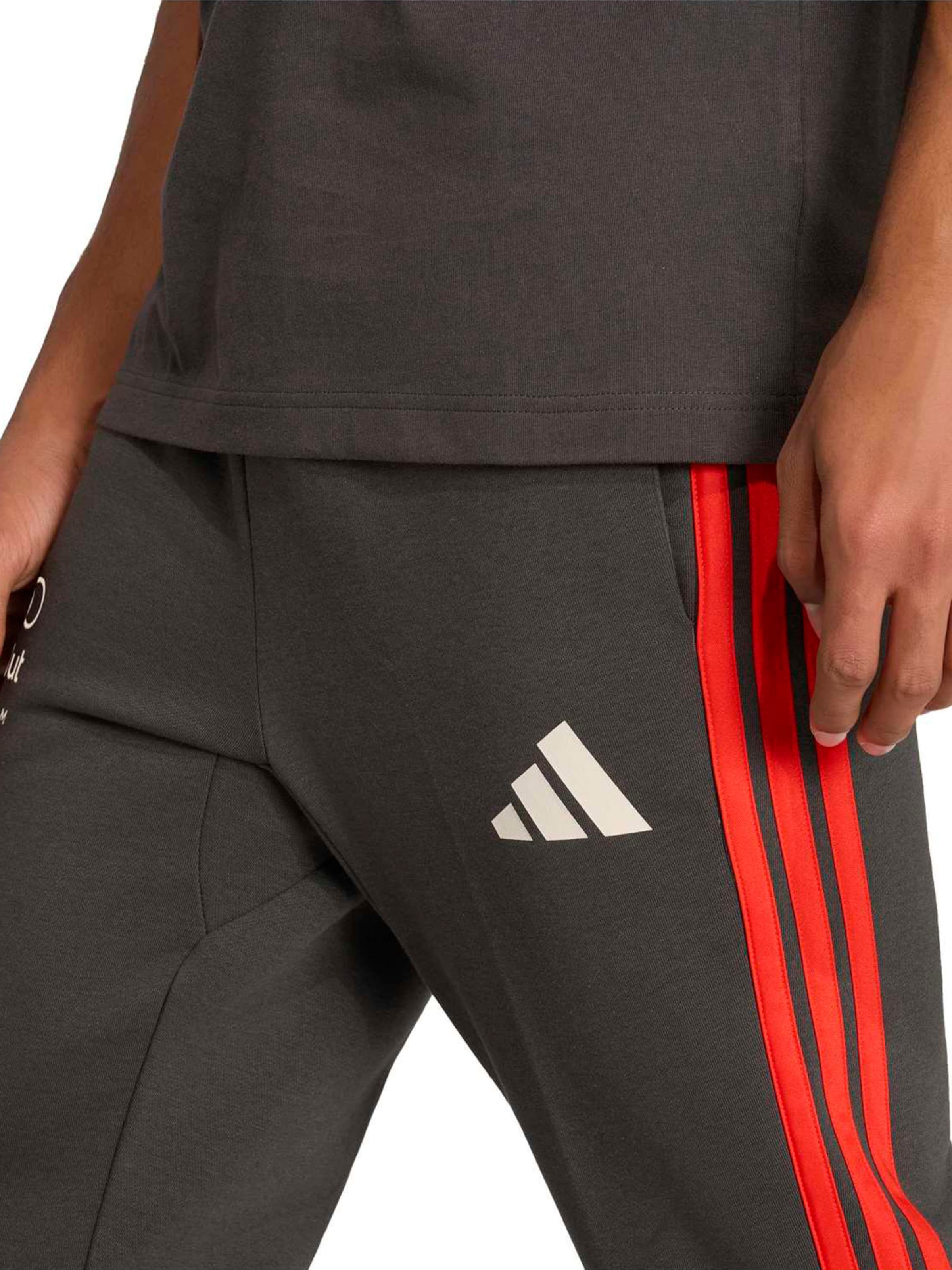 ADIDAS SPORTSWEAR Tapered Sportbroek 'AU DNA' in Zwart